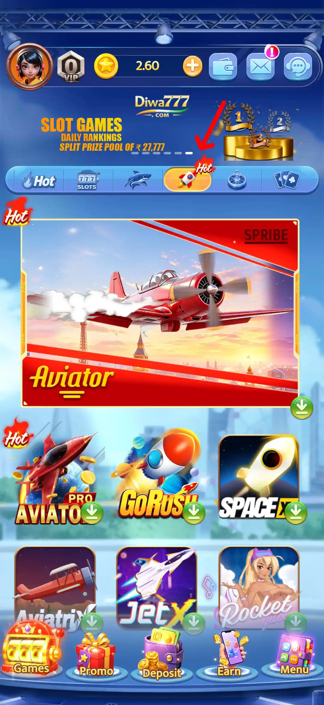 Diwa777 Aviator Games
