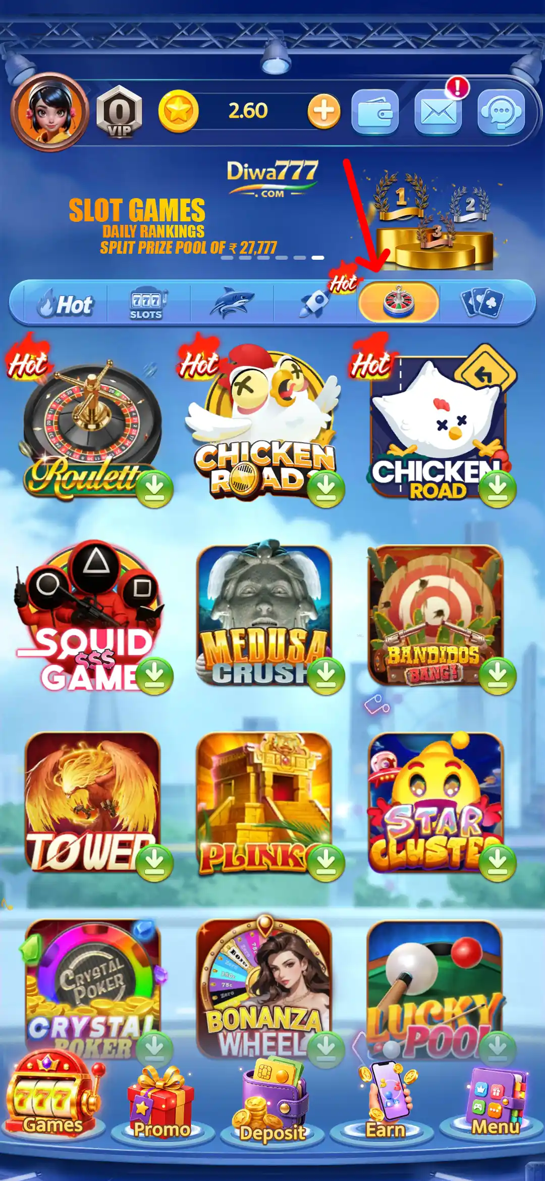 Diwa777 Roulette and Other Games