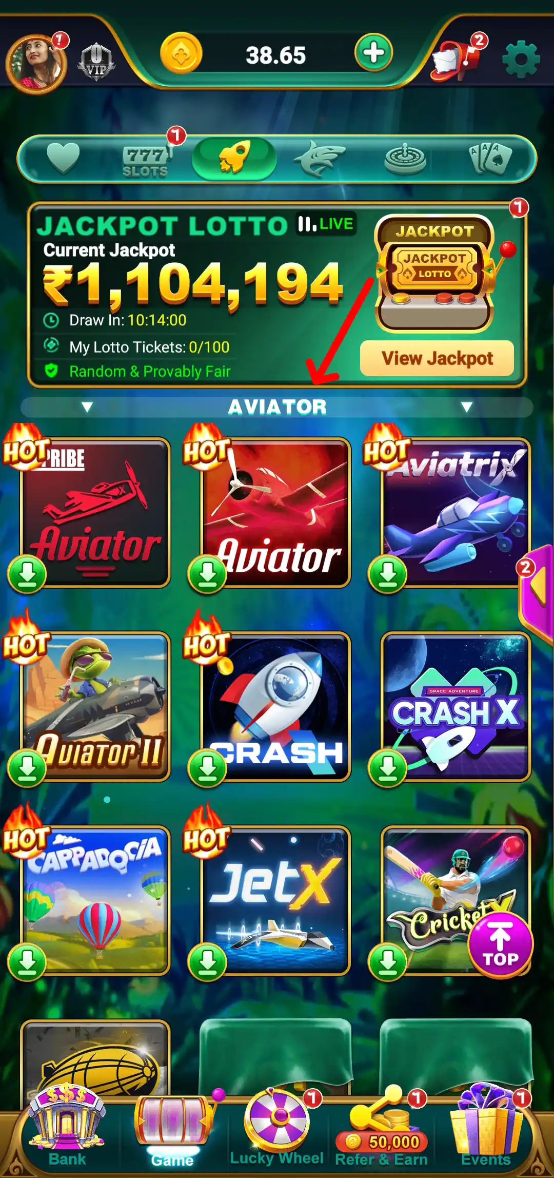 Joy Rummy Aviator games
