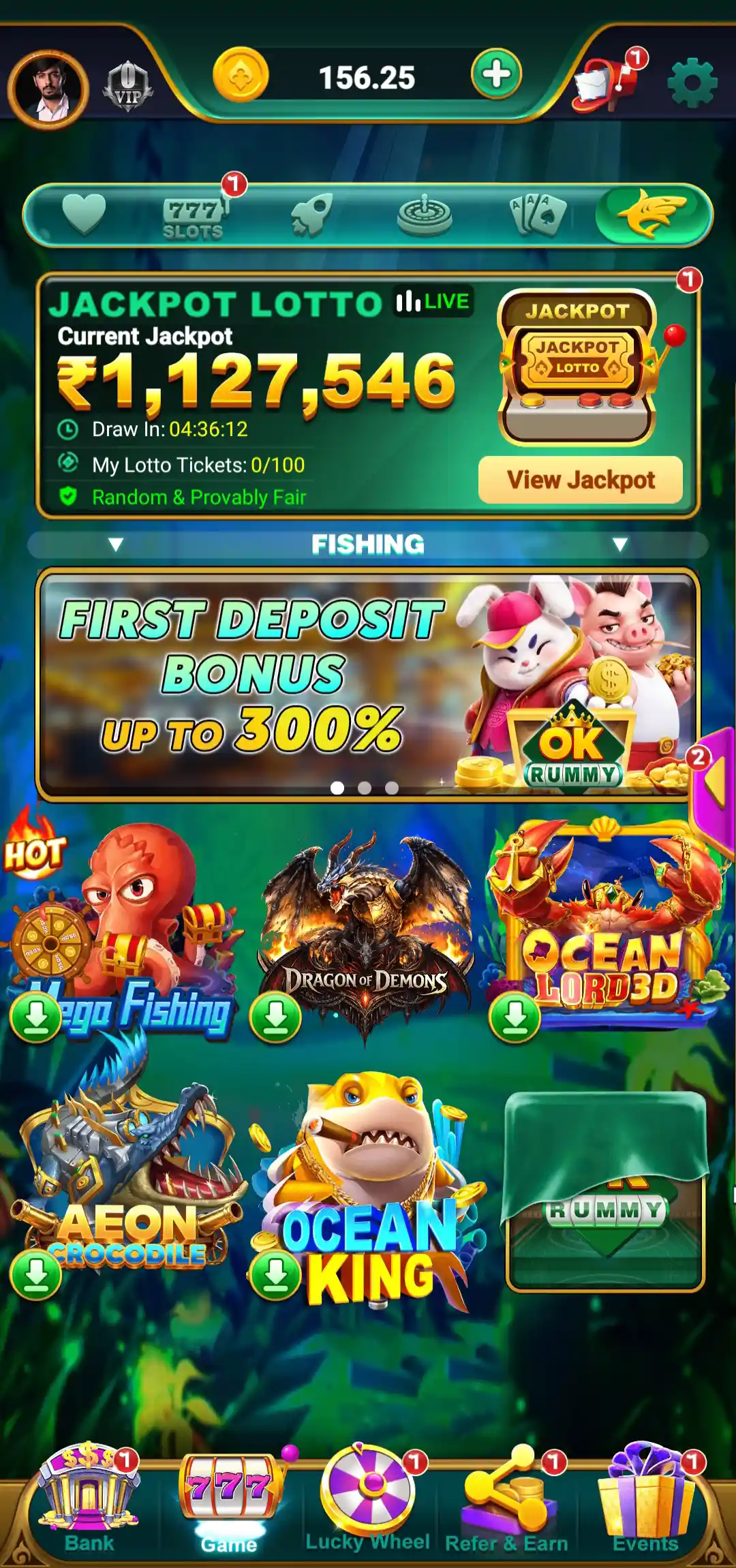 OK Rummy Fishing games