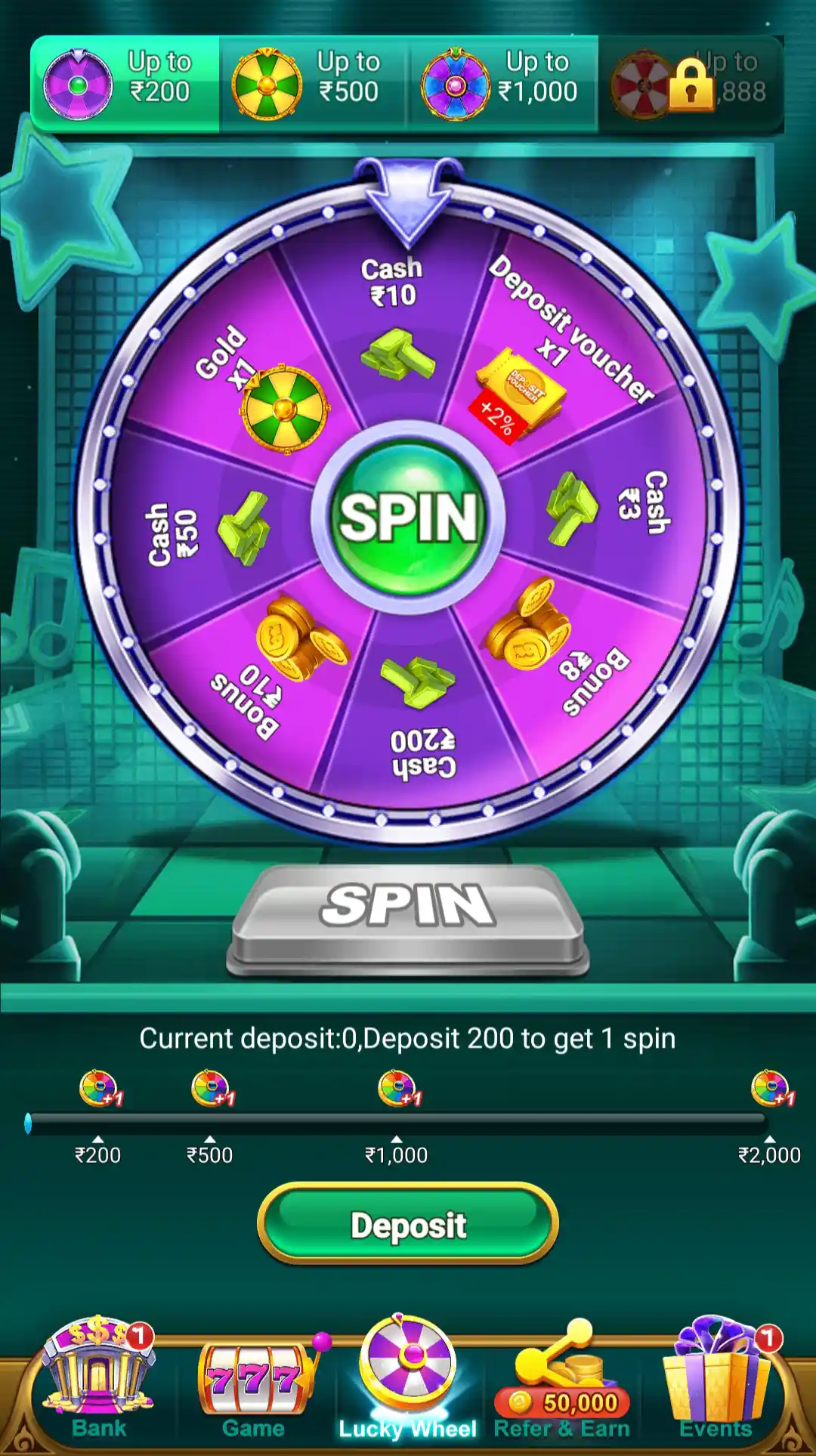 OK Rummy Lucky Wheel