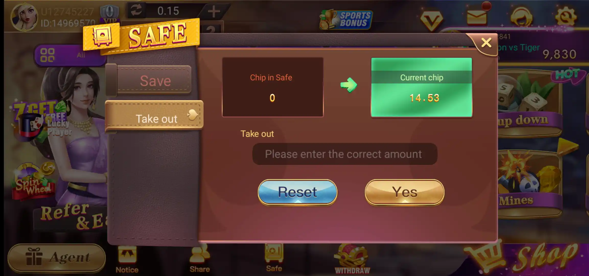 Rummy Pride Safe screen